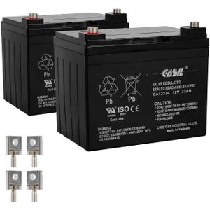Casil 12V 33Ah Replacement Battery Compatible with Hoveround MPV1 MPV2 MPV3 MPV4 MPV5 Battery Jazzy 1103 45976 UB UPS12-150MR LC-LA1233P EP33-12 PR UPS12-150MR LC-LA1233P EP33-12 PRC1235, 2 Pack