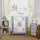 Warner Brothers Harry Potter Magical Moments Grey and White Hogwarts 3 Piece Nursery Mini Crib Bedding Set - Comforter and Two Fitted Mini Crib Sheets