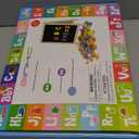 GINMIC Magnetic Letters and Numbers with Magnet Board, Alphabet ABC Magnets, Learning & Educational Toys - Uppercase Lowercase Math Symbols with Magnetic Whiteboard Chalkboard for Toddlers Kids