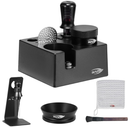 IKAPE 58MM Coffee Tamper Set Black 8 IN 1, Espresso Tamper Kit with Tamper, Gravity Adaptive Distributor, Magnetic Funnel, Puck Screen, Tamper Station, WDT Tool, Cleaning Towel and Brush