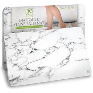 Stone Bath Drying Mat | Diatomaceous Earth Shower Mat | Non-Slip | Super Absorbent | Quick Drying | Bathroom Floor Mat, Natural, Easy to Clean (Onyx Marble, 23.5" x 15.25")