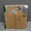 Lipper International Bamboo Wood Thin Kitchen Cutting Boards with Oval Hole in Corner, Set of 2 Boards, 6" x 8" and 9" x 12"