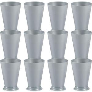 Fun Express Mint Julep Cups Silver Disposable Plastic - Set of 12 Premium 10oz Cups for Kentucky Derby Party Supplies | Perfect for Derby Parties, Cocktail Events & Southern Themed Celebrations