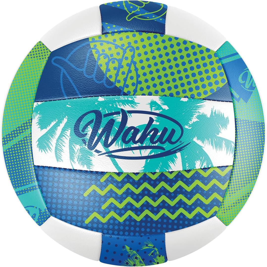 WAHU 100% Waterproof Soft Beach Volleyball for Play in and Out of Water, Outdoor Regulation Size 5 Volleyball for Beach and Pool, Green