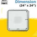 Best 24 x 24 Flush Access Panel for Drywall High-Grade Aluminum Frame with 5/8 Drywall Inlay, Mud-in Flange, Welded Frame, Removable Hatch & Touch Latches for Non-Rated Walls, BA-IVHDF
