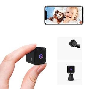 Hidden Camera Mini Spy Camera 1080P Small Security Camera, Tiny Portable Camera, Covert Nanny Cam, Indoor Home Office Security Cameras, Night Vision, Motion Detection, Gravity Sensor, Loop Record