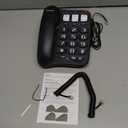 Landline Phones for Seniors, Adjustability Features, One-Touch Dialling,Big Button Phone for Seniors, Hard of Hearing Retro Telephone Corded Phones, with Handsfree Function (EX-LD-265)