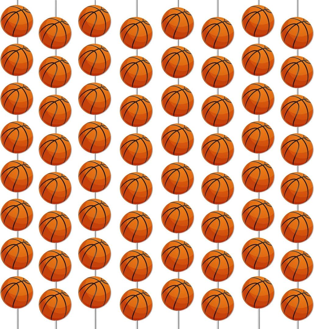12 PCS Basketball Banners Basketball Happy Birthday Party Hanging Swirl Sport Party Garland Kit for Boys Kids Teenagers Men B-day Photo Prop Sports Team Slam Dunk Birthday Baby Shower Decor