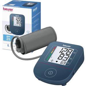 Beurer BM25 Upper Arm Blood Pressure Monitor for Home Use, Fully Automatic, Arrhythmia Detection, Cuff Fit Control, Color Risk Indicator, App Tracking, Battery or USB-C Power