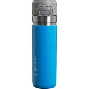 Stanley Quick Flip GO Water Bottle 24 oz | Push Button Lid | Leakproof and Packable for Travel and Sports | Insulated Stainless Steel | BPA-Free | Azure