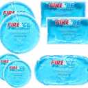 Fire & Ice Hot Cold Gel Packs-7 Reusable Packs in 4 Sizes for Multiple Applications  Muscle & Joint Pain, Sinus Relief, First Aid for Injuries, Tired Eyes, Child Boo Boos, or Keeping Lunches Cool
