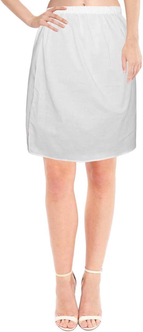 Cotton Half Slip Skirt Mini Dress liner Adjustable Waist Underskirt Half Petticoat Slip For Women, Small