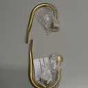 Drapery Holdback,Matte Black Metal Window Curtain Holdback (Warm Gold)