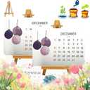 2PC Plantable Seed Calendar 2026, Eco-Friendly Plantable Love Seed Calendar 2026, Perfect Modern Greening Calendars Planner, Month Biodegradable Paper Planner, for Garden and Decor