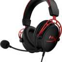 HyperX Cloud Alpha - Gaming Headset, Dual Chamber Drivers, Legendary Comfort, Aluminum Frame, Detachable Microphone, Works on PC, PS4, PS5, Xbox One/ Series X|S, Nintendo Switch and Mobile  Red