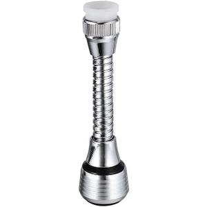 Silver Faucet Sprayer Extension, Faucet Extension Tube, 360 Degree Rotation Faucet Extender, Sink Tap Extension Tube, Water Saving for Sink Tap Kitchen Bathroom AccessoriesFaucet Parts