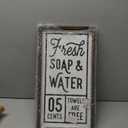 Lavender Inspired Fresh Soap and Water Sign-Farmhouse Bathroom Wall Decor-Rustic Bathroom Signs-Farmhouse Home Decor-Bath Sign-Guests Room Decor-Powder Room Sign-Housewarming Gifts 