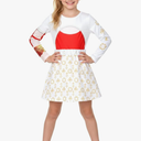 Girls Zombies Character Costume Set Kids Nova Zombies Outfits for Halloween Costumes, Size S