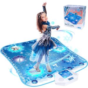 Frozen Toys Dance Mat for Girls  Electronic Dance Mat with Wireless Bluetooth for Children,Light Up LED Kids Musical Mat, Dance Floor Mat,Birthday Xmas Gifts for 3 5 7 9 10+ Year Old Girls Boys