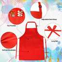 PLULON 6 Pcs Kids Aprons with 2 Pockets Painting Aprons for Kids Aprons Bulk, Paint Apron Adjustable Children Chef Aprons for Girls Boys Painting Baking Cooking Crafting - 6 Colors, 46 x 61cm/ 18 x 24inches