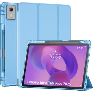 ProCase Smart Case for 2025 Lenovo Idea Tab Plus 12.1 Inch/Tab K12, Slim Light Cover Trifold Stand Hard Shell Folio Smart Protective Case for Idea Tab Plus/Tab K12 (TB361FU/TB361ZU) -Blue