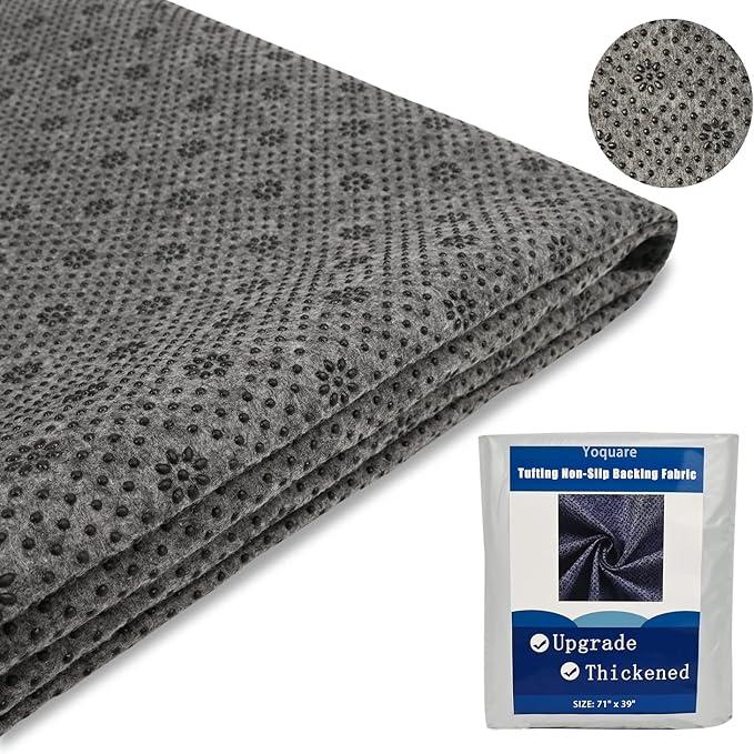 Thickened non-slip padding fabric, 0.079 inches thick (more wear-resistant, tear-resistant and durable), perfect supplies for making rugs (71 x 39 inches)