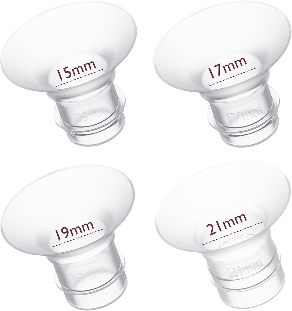 Momcozy Flange Insert 15/17/19/21mm Compatible with 24mm Flange/Shield of Most Pumps,Fit for Momcozy S9Pro/S12Pro/S12Pro-Quick Replacement Accessories, 4PCS