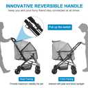 Pet Stroller with Reversible Handle for Dogs, Up to 44 lb, Gray