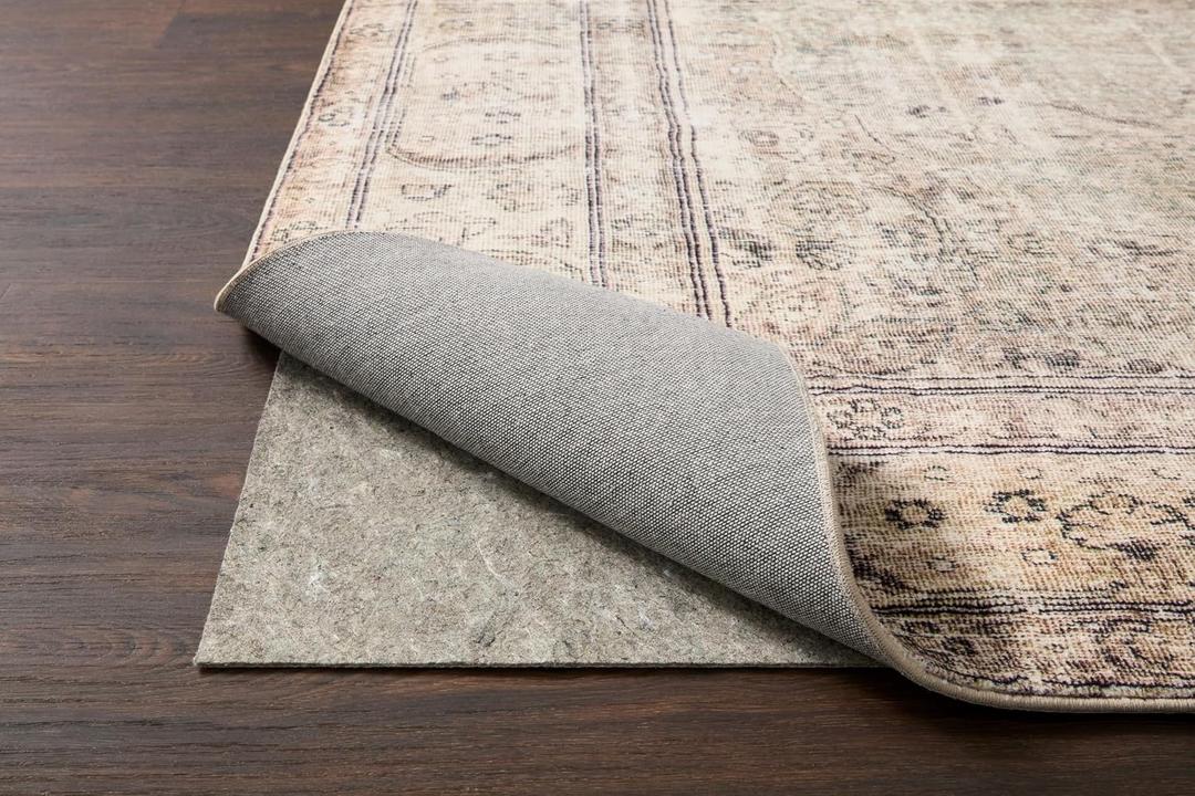 Loloi Loloi- Grip Rug Pad, ULTSS Grey 8'-0" x 10'-0", .01" Thick, Grey, 1/4 inch, Reversible, Soft, Cushion, Low Profile, Hardwood, Carpet, Tile, Vinyl, Linoleum, Multi Surface, Trim to fit, Rug Pad