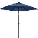 AMMSUN 6ft Patio Umbrella Outdoor Table Umbrellas with Push Button Tilt, UPF50+ Premium Steel Pole and Ribs for Deck, Lawn, Garden, Backyard & Pool