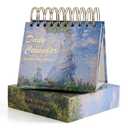 Vintage Oil Painting Daily Flip Calendar with Inspirational Quotes - Motivational Perpetual Desk Calendar, Aesthetic Office & Home Decor, Desk Accessories & Positive Affirmation Gifts for Women Girls