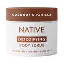 Native Exfoliating Body Scrub, Coconut & Vanilla Scent, Gentle Body Polish for Soft, Smooth Skin, Made without Sulfates, Parabens, or Dyes, 12 oz