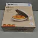 bella Flip-n-Store Waffle Maker with EverGood Ceramic Nonstick Coating, Fits-anywhere Kitchenware, Power Indicator Light, Cool Touch Handle & Cord Wrap, 7 Wide & 1" Deep Plates, 1000 Watt, Oatmilk