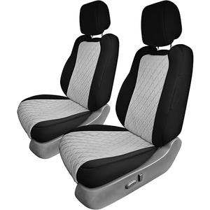 FH Group Custom Fit Car Seat Covers Specifically Made for 2022-2026 Nissan Frontier, Full Set Solid Gray Ultraflex Neoprene Waterproof Automotive Seat Covers for Pickup Truck, Nissan Accessories