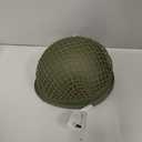 WWII US Army M1 Helmet, WW2 Gear, WW2 Helmet Metal Steel Shell Replica with Net/Canvas Chin Strap/Cat Eye Band