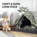 GDanes Camouflage Dog Tent House - Portable Indoor/Outdoor Dog Bed with Soft Pad for Large Dogs, 42 x 42 x 32 Inches