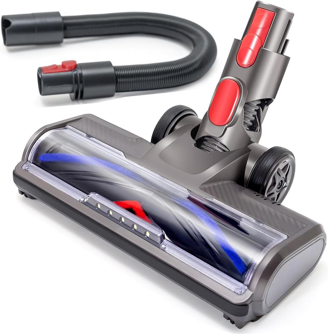 Vacuum Head Replacement Kit Compatible with Dyson V7 V8 V10 V11 V15 Vacuum Cleaner Parts, Roller Brush Cleaner Head Attachment with 5 LED Lights for Hardwood Floors