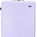 TRIPS RIDGELINE 28-Inch Lightweight Durable Hardside 8-Wheel Spinner Checked Suitcase Size Luggage, Lavender, LARGE CHECKED