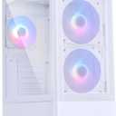 LIAN LI High Airflow ATX White PC Case, RGB Gaming Computer Case, Mesh Front Panel Mid-Tower Chassis, 3 ARGB PWM Fans Pre-Installed, USB Type-C Port, Tempered Glass Panel (LANCOOL 205 MESH C, White)