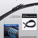 5 PLUS 26"+23" Windshield Wipers Replacement for Toyota Tundra 2021 2020 2019 2018 2017 2016 2015 2014-2007 Wiper Blades,Windshield Wiper Blades Original Equipment Replacement (Pack of 3) (26"+23"(Fit Pinch Tab))