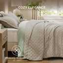 Bedsure Quilts Queen Size - Linen Bedspread Queen Size & Lightweight Comforter, Modern Farmhouse Coverlet with Clover Pattern, Ultra Soft All-Season Bedding, 90 x 96 Inches | Stitch-Free Quilting, Ultra Soft, Lightweight, Machine Washable, Pet-Friendly