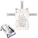 Colorlife Baby Bath Seat Support Net Infant Bathing Seat Support Mat, Adjustable Comfortable Non-Slip Three-Pointed Baby Shower Net Bathtub Sit Up Mesh for Newborn 0-12 Months-Star(No Bathtub)