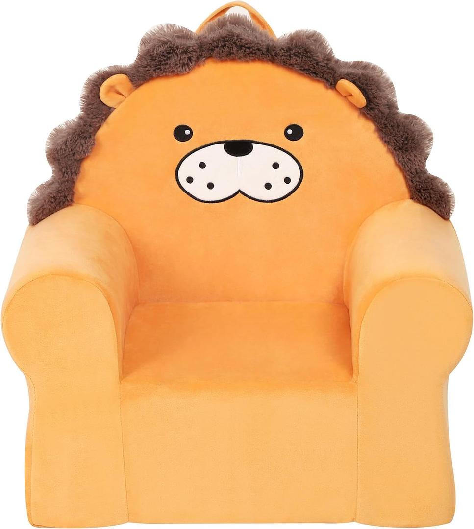 MOMCAYWEX Cuddly Toddler First Chair, Premium Character Chair, Yellow, 18 Month up to 3 Years