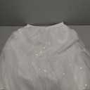 Timormode Sequin Tulle Skirts for Women Sparkly Midi Flowy A-Line Party Skirt Layered Christmas Skirts TMS8010 White M