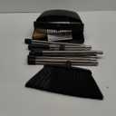 Upgraded Broom and Dustpan Set, 55" Long Handle Black Large Broom with Dustpan Combo SetSelf Cleaning Dustpan for Lobby Kitchen Office Restaurant