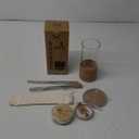 Pandaloo® Glass Cups With Lids and Straws -20 Fl Oz- Perfect Size Iced Coffee Cup - Smoothie Cup With Bamboo Lid and On the go Lid - Glass Tumbler With Straw (1 Count (Pack of 1), Amber Sand)