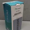 [2-IN-1 LID] 64 oz Insulated Water Bottle with Silicone Boot (48hrs Cold/24hrs Hot) - DIY Stickers, Leakproof, BPA Free, Half Gallon (Cyan Black)