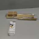 YNL Tension Curtain Rod 34-66 inches-Never Rust, Non-Slip, No Drill Adjustable Spring Tension Rod for Laundry Door Closet Small Window Stainless Steel, Brushed Gold