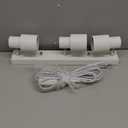 Plug-in Track Lighting LED, Track Light Fixtures Ceiling, White 3-Light Ceiling Lights for Kitchen, 3 Way Spotlight with Cord, Rotatable Wall Mount Light Head for Bedroom Hallway, Bulb Not Included