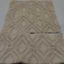 decorUhome Set of 2 Faux Fur Cushion Covers 45x45 cm, Decorative Soft Plush Fluffy Velvet Cushion Cover 18X18 Inch,Square Boho Neutral Pillow case for Sofa, Beige